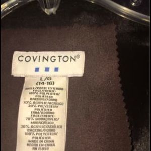 Covington Suede coat with faux fur lining